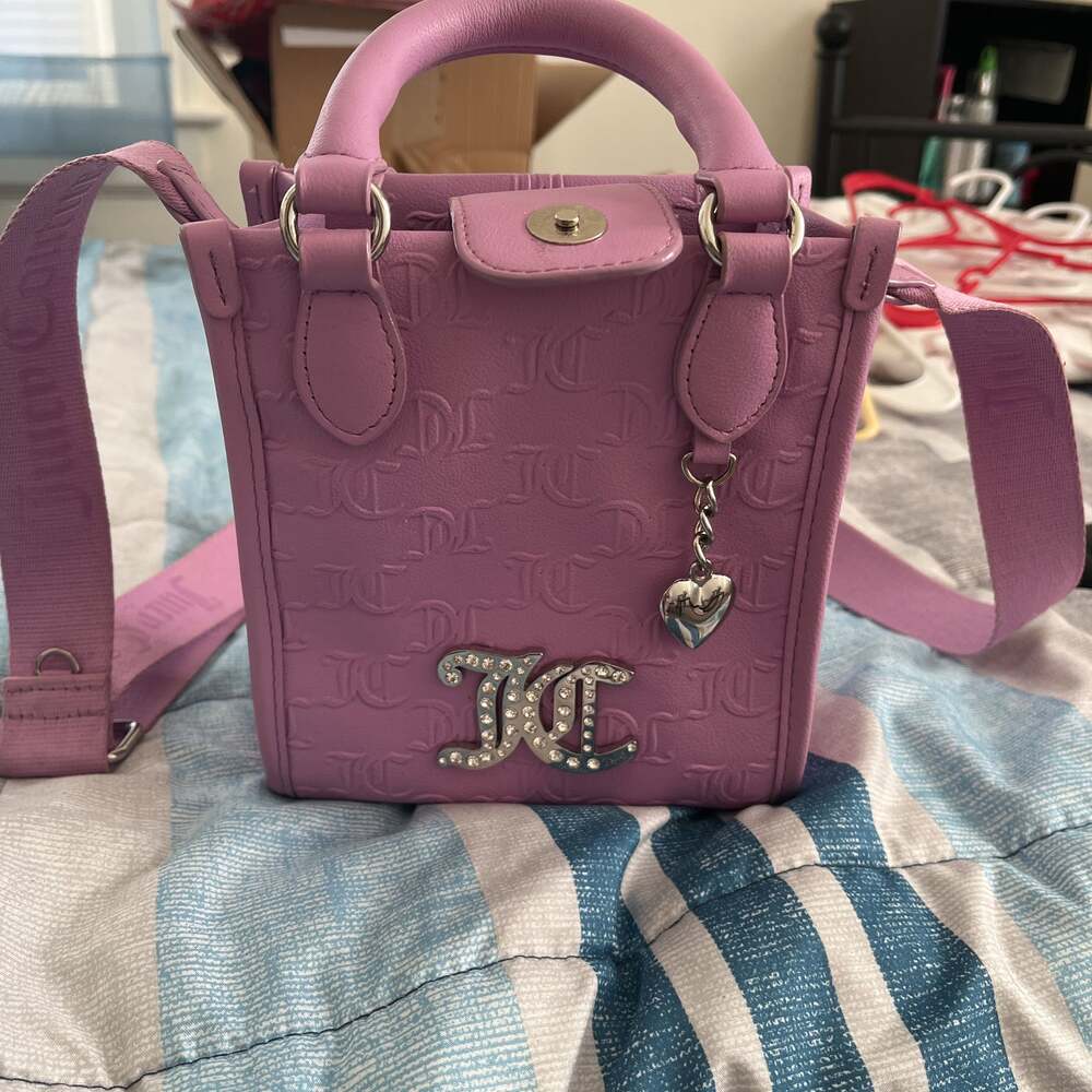 Juicy Couture All About That Bling Mini Tote Barbie Pink Lemonade Crossbody